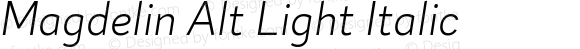 Magdelin Alt Light Italic