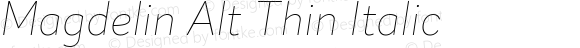 Magdelin Alt Thin Italic