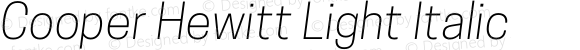 Cooper Hewitt Light Italic