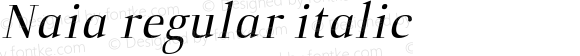 Naia regular italic