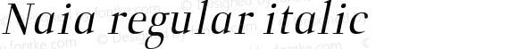 Naia regular italic