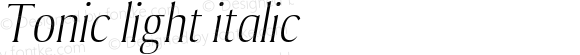 Tonic light italic