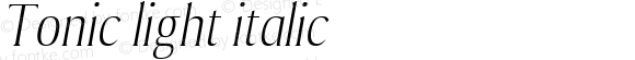 Tonic light italic