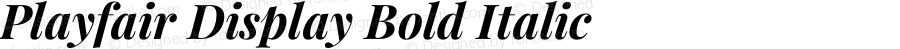 Playfair Display Bold Italic