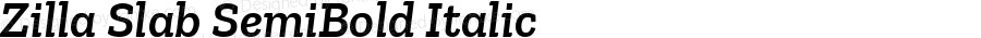 Zilla Slab SemiBold Italic
