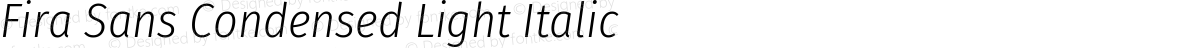 Fira Sans Condensed Light Italic