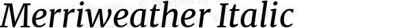 Merriweather Italic