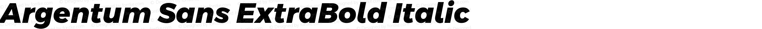 Argentum Sans ExtraBold Italic