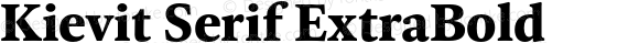 Kievit Serif ExtraBold