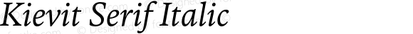 KievitSerif-Italic