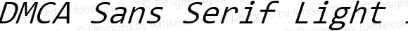 DMCA Sans Serif Light Italic