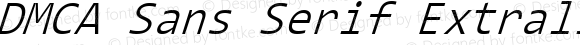 DMCA Sans Serif Extralight Italic