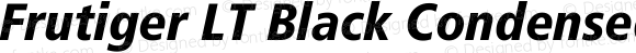 Frutiger LT Black Condensed Italic