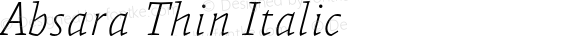 AbsaraThin-Italic