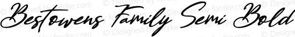 Bestowens Family Semi Bold Italic