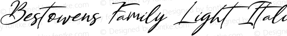 Bestowens Family Light Italic