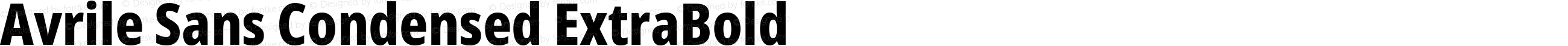 Avrile Sans Condensed ExtraBold