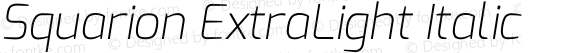 Squarion ExtraLight Italic
