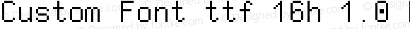Custom Font ttf 16h 1.0 Regular