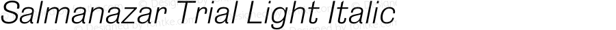 Salmanazar Trial Light Italic