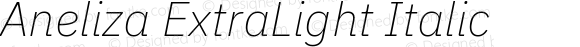 Aneliza ExtraLight Italic