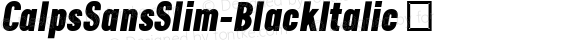 CalpsSansSlim-BlackItalic ☞ Version 1.000;com.myfonts.easy.typesketchbook.calps-sans.slim-black-italic.wfkit2.version.58Ro