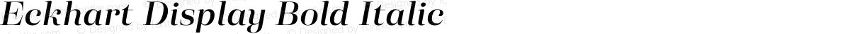 Eckhart Display Bold Italic