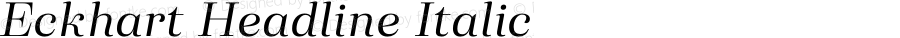 Eckhart Headline Regular Italic