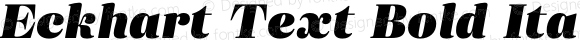 Eckhart Text Bold Italic