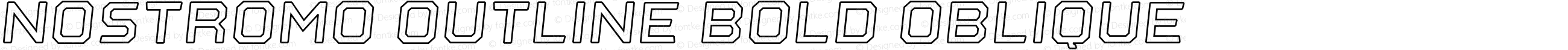 Nostromo Outline Bold Oblique