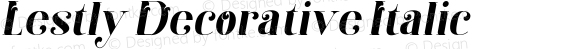 Lestly Decorative Italic