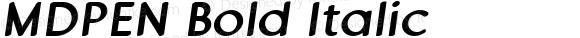 MDPEN Bold Italic