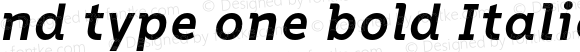 nd type one bold Italic