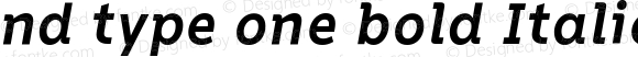 nd type one bold Italic