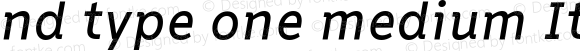 nd type one medium Italic