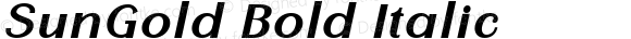 SunGold Bold Italic