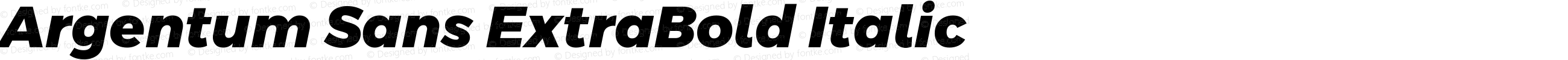 Argentum Sans ExtraBold Italic