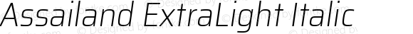 Assailand ExtraLight Italic