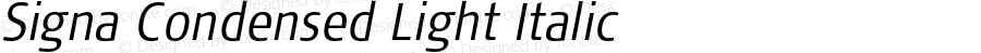 Signa Condensed Light Italic