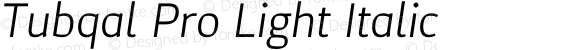 Tubqal Pro Light Italic