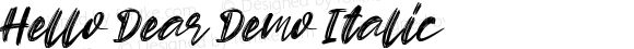 Hello Dear Demo Italic