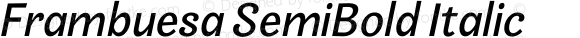 Frambuesa SemiBold Italic