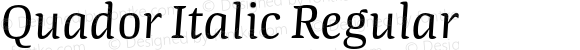 Quador Italic Regular