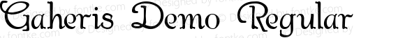 Gaheris Demo Regular Macromedia Fontographer 4.1.4 4/17/02