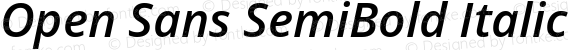 Open Sans SemiBold Italic