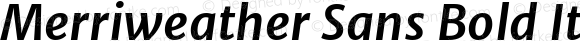 Merriweather Sans Bold Italic