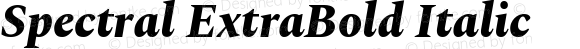 Spectral ExtraBold Italic