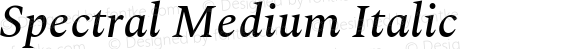 Spectral Medium Italic