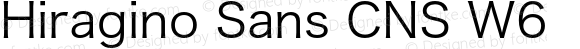 Hiragino Sans CNS W6