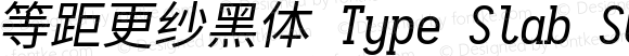 等距更纱黑体 Type Slab SC Italic